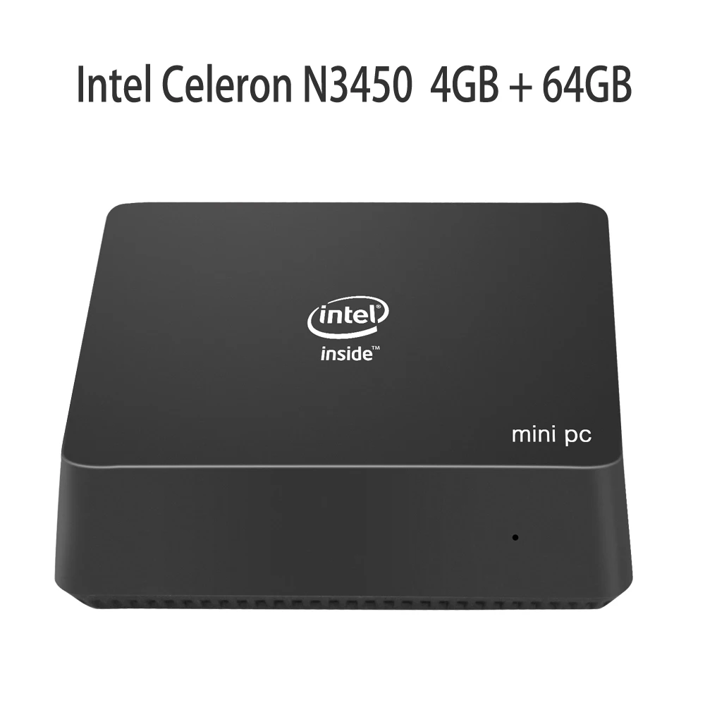 AK5 Windows 10 Мини ПК Intel J3455 Четырехъядерный 4G RAM 64G ROM win10 Голосовое управление 5GHz WiFi