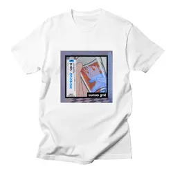 Модная Мужская хлопковая футболка с коротким рукавом и круглым вырезом в стиле ретро японского аниме Vaporwave забавная футболка в стиле