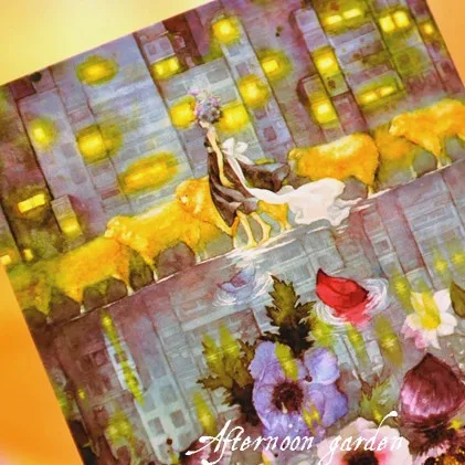 1 шт. MG-5 ночной город Волшебная Рука-расписная открытка Пять листов