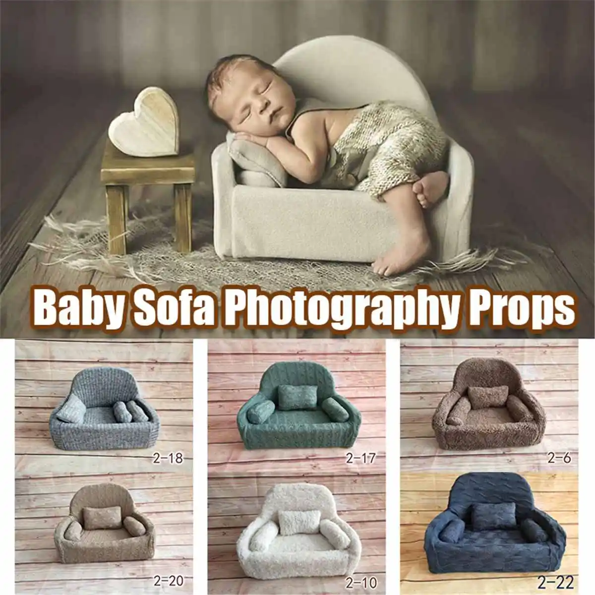 

Newborn Photography Props Baby Posing Sofa Pillow Set Chair Decoration Baby Photography Accessories Infant Studio Shooting Props