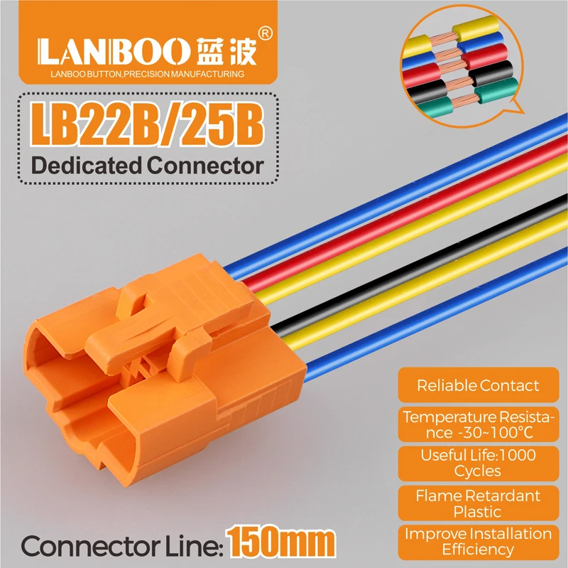 

22mm 25mm New Type Socket for metal push button switchs 4-6 wires Lights button Terminals base
