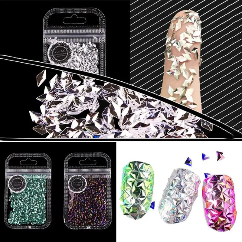 2.5 g DIY Glitter Drill Shiny Diamond Nail Sequin Sparkly Flakies Nail Art Decor Nail Jewelry nails jewelry accessoires new