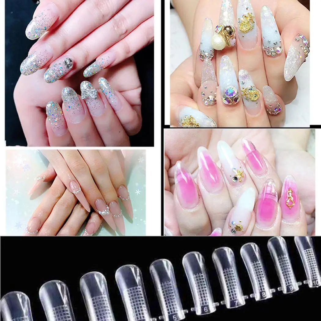 100 PCS Женщины Мода Прочный наращивание ногтей как изображение плесень Ложные
