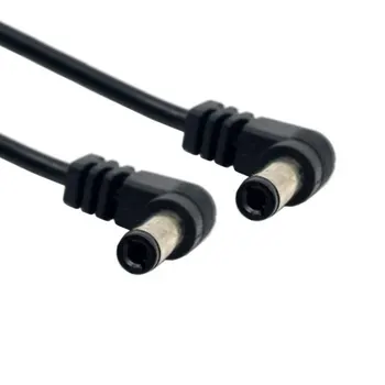 

10pcs/lot DC Power 5.5 x 2.1mm / 2.5mm Male to 5.5 2.1/2.5mm Male Plug Cable 90 Degree Right Angled 60cm