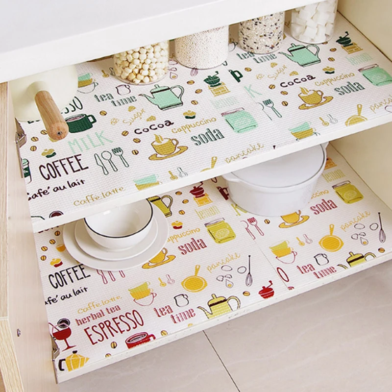 Kitchen Table Mat Refrigerator Cabinet Pad Drawer Shelf Liner Cabinet Cupboard Waterproof Placemat Home Decoration Accessories