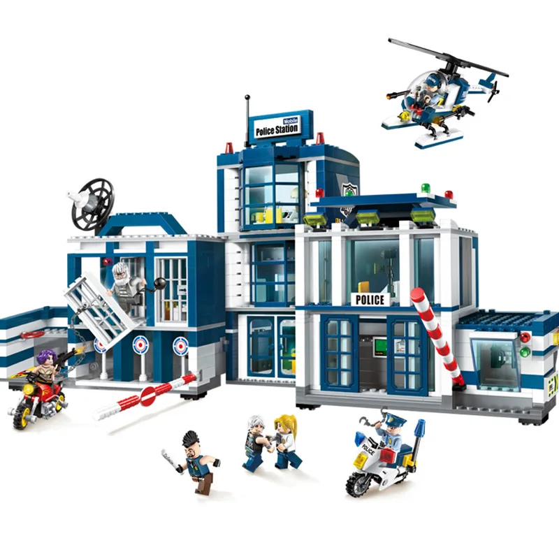 

Kid's Blocks Police Station Simulation Intelligent Construction Toy