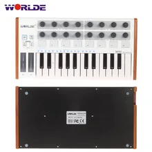 Worlde – Mini contrôleur de clavier et de batterie MIDI professionnel Ultra-Portable, USB à 25 touches