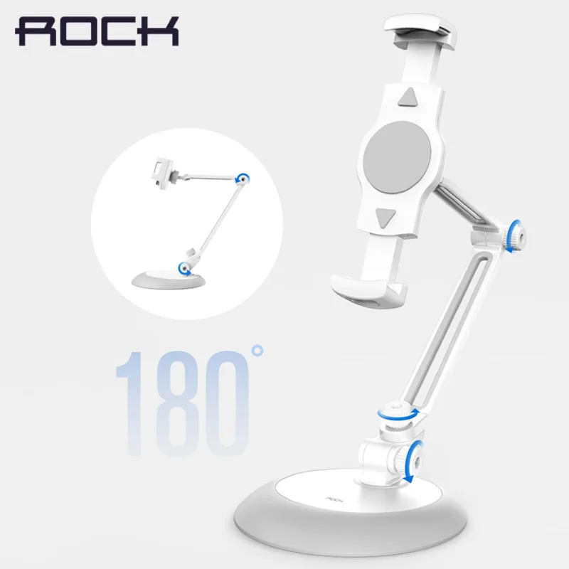 

Rock Universal Adjustable Mobile Phone Stand Desk For Samsung Iphone 5-10.5Inch 360 Degree Tablet Stand holder For Ipad Mini Air