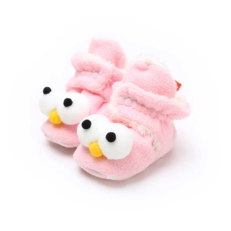 

Cute cat Animal Style Baby Boots Winter Fleece Warm Cotton-padded Soft Shoes Baby Booties 0-18 Month For Infant Toddler