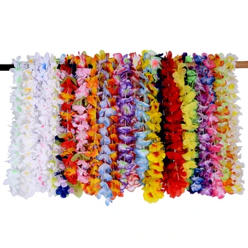 

36PCS Artificial Flowers Leis Garland Necklace Fancy Dress Hawaii Beach Flowers DIY Party Decor Dropshiipping
