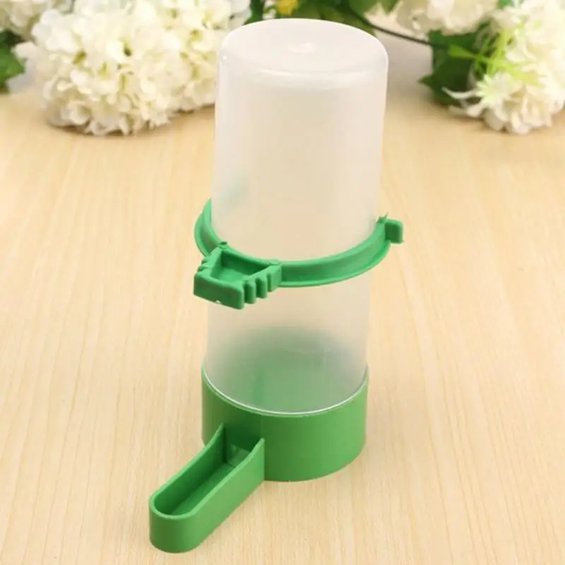 

Parrot Bird Drinker Feeder Watering Plastic with Clip for Aviary Budgie Cockatiel 60ml/140ml #0125