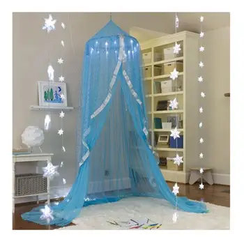 

Hanging Kid Bedding Round Dome Bed Canopy Bedcover Mosquito Net Curtain Home Bed Crib Tent Dome Two Layer Of Net Yarn