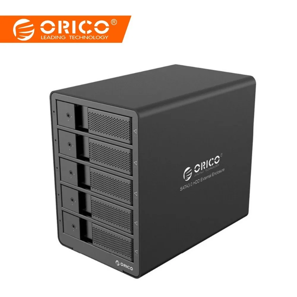 

ORICO 9558U3 Tool Free Aluminum USB 3.0 5 bay 3.5-inch SATA Hard Drive Enclosure Support 5x 8TB Drive (Not including Hard Drive)