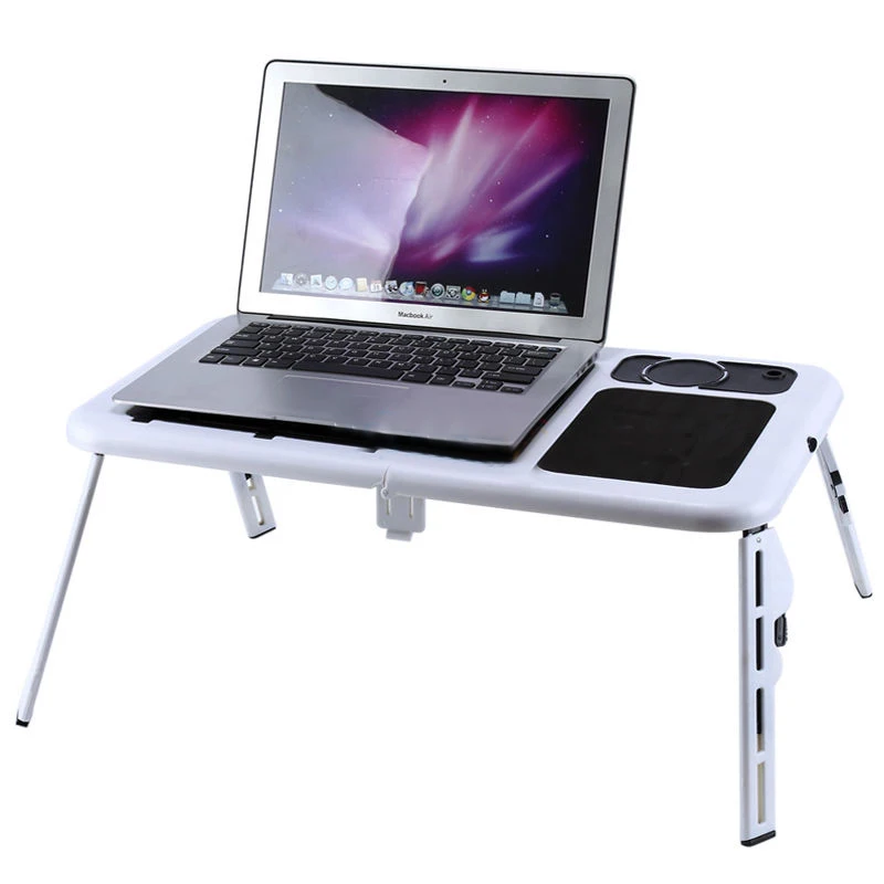  Foldable Laptop Desk Foldable Computer Desk Table e-Table Bed USB Cooling Fans Stand TV Tray 22.05 