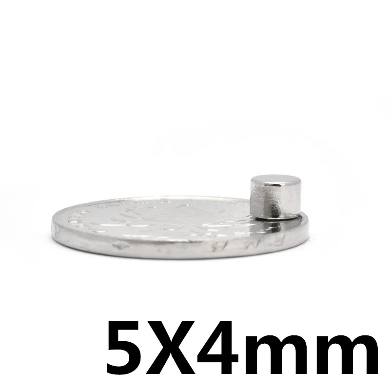 

50pcs bulk small round NdFeB disk magnet diameter 5mm x 4mm strong rare earth neodymium iron boron magnet 5*4mm