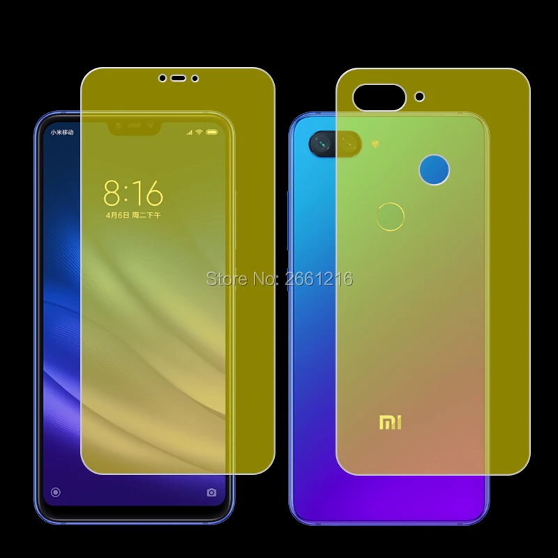 Для Xiaomi Mi 8 Lite / Mi8 Youth 6 26 дюйма 2 шт. = Передняя и задняя тонкая полное покрытие
