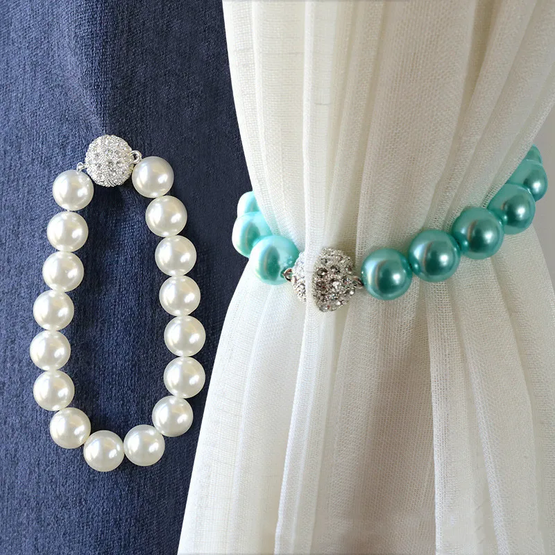 

Curtain Straps Binded Rope Abs Curtain Buckle Ring Punch Magnet Curtain Clip Modern Minimalist Color Curtain Accessories