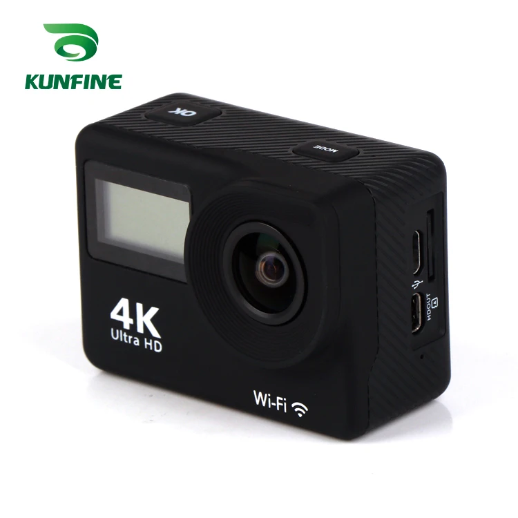Спортивная видеокамера KUNFINE Ultra HD 4K DV Action с двойным экраном дистанционным