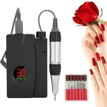 Мини Портативный электрический сверлильный станок для ногтей перезаряжаемый беспроводной полировщик для ногтей Набор для маникюра Набор для дизайна ногтей инструменты