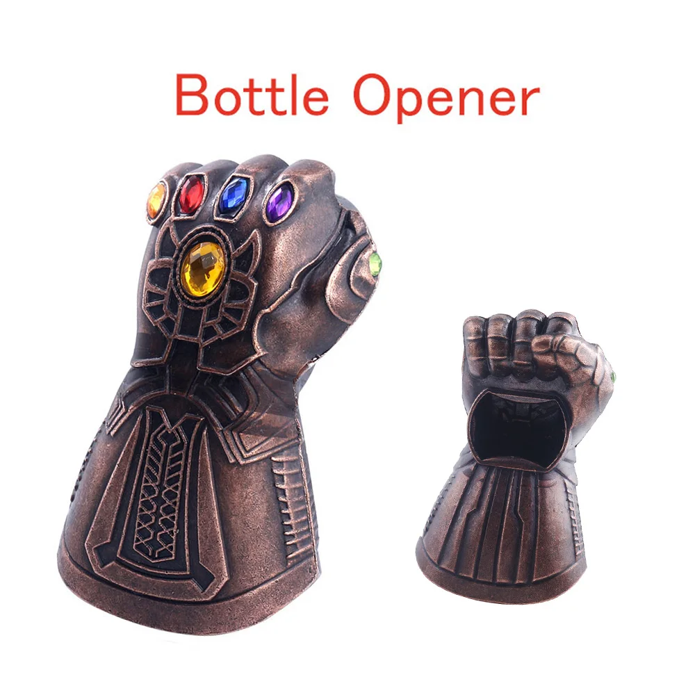 

Marvel Avengers Endgame Thanos Infinity Gauntlet KEYCHAIN Beer Bottle Opener Tools 3D Glove Key Chain Men Car Women Bag Jewelry