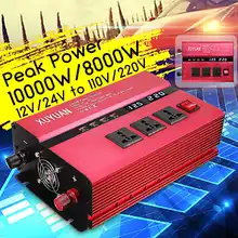 Car Solar Power Inverter 10000W Power Sine Wave Converter DC 12V 24V To AC 220V Sine