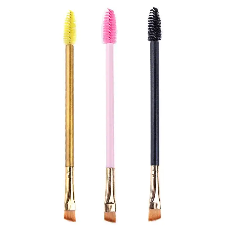 

3 Colors Double Head Brushes For Eyelash Bevel Eyebrow Brush Eyebrow Eyelashes Beauty Eyebrow Makeup Tool