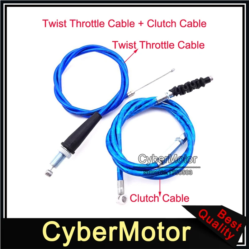 Blue Throttle Clutch Cable For Chinese Pit Dirt Motor Bike Motorcycle