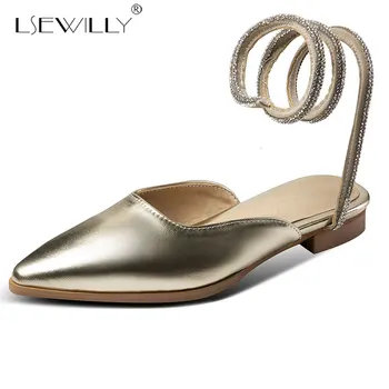 

Lsewilly Women Shoes Slingback Summer Sandals For Female Casual Footwear Pointed Toe Elegant Low Heels Party Wedding Shoes E870
