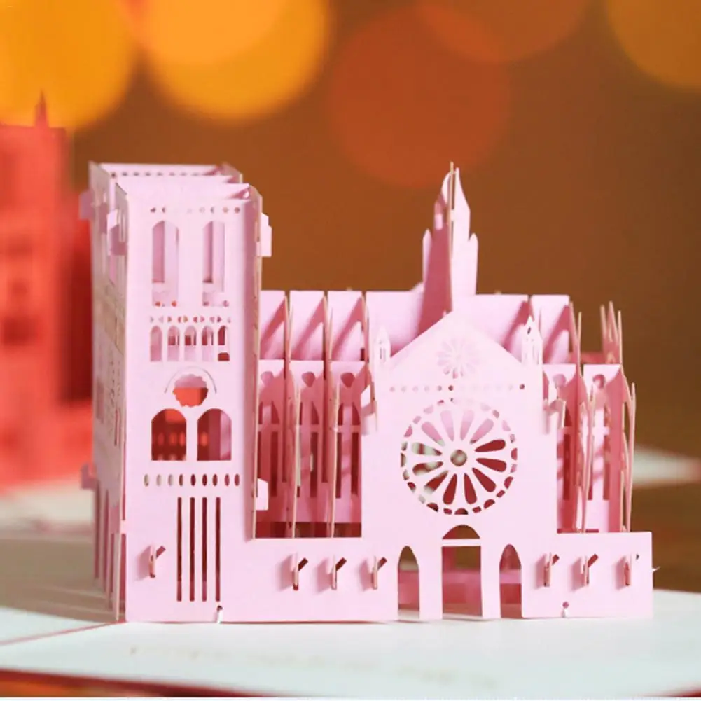  Greeting Cards With Envelope Laser Cut Post Card For Birthday Christmas Cards Notre Dame Cathedral  - 33010291296