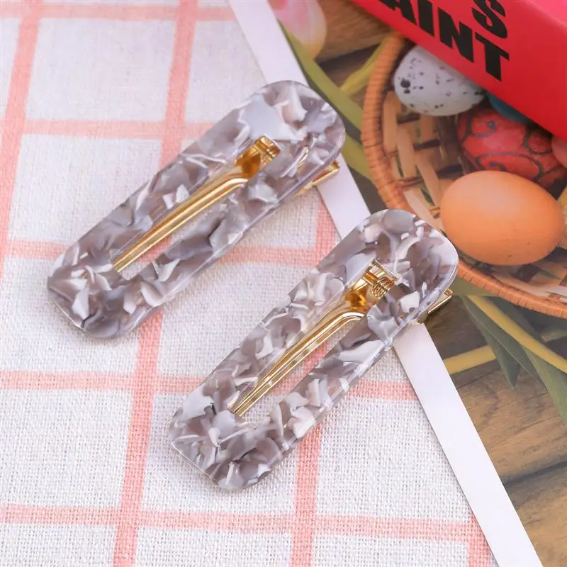 

2pcs Fashion Acetic Hair Clip for Women Elegant Korean Leopard Barrettes Square Design Hairpin Hair Styling Accessories