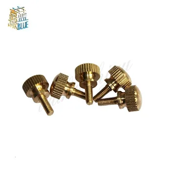 

5pcs M5 M6 Brass True Color High Head Diameter 12mm-14mm Hand Screws Copper Screw Bolt Thread Length 8mm-20mm