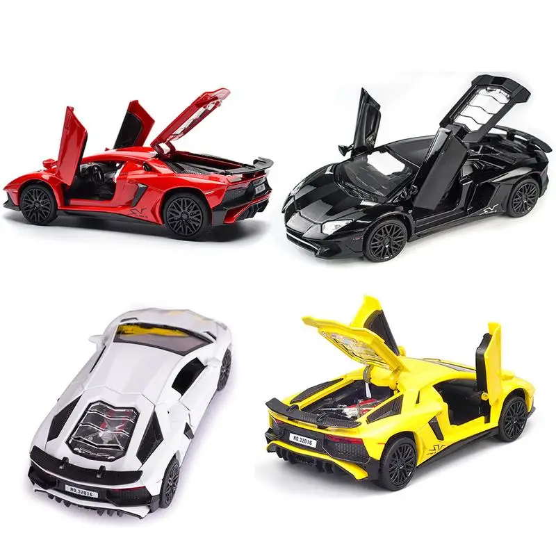 

1:32 Lamborghini Aventador LP750 Diecast Model Car Sound Light Pull Back Car Toy Children Enlightenment Educational Toys