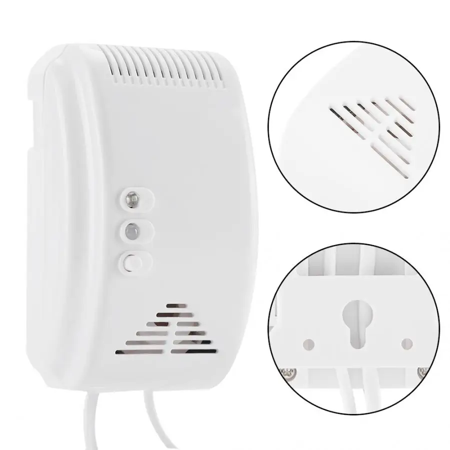 AC 85-260 V Природный датчик утечки газа детектор утечки дома устройство безопасности с электромагнитным клапаном