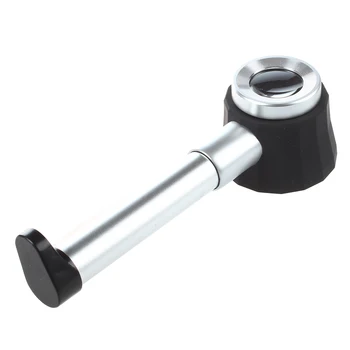 

10X Handheld LED Optical Glass Magnifier with Scale Magnifying Jewelry Loupe
