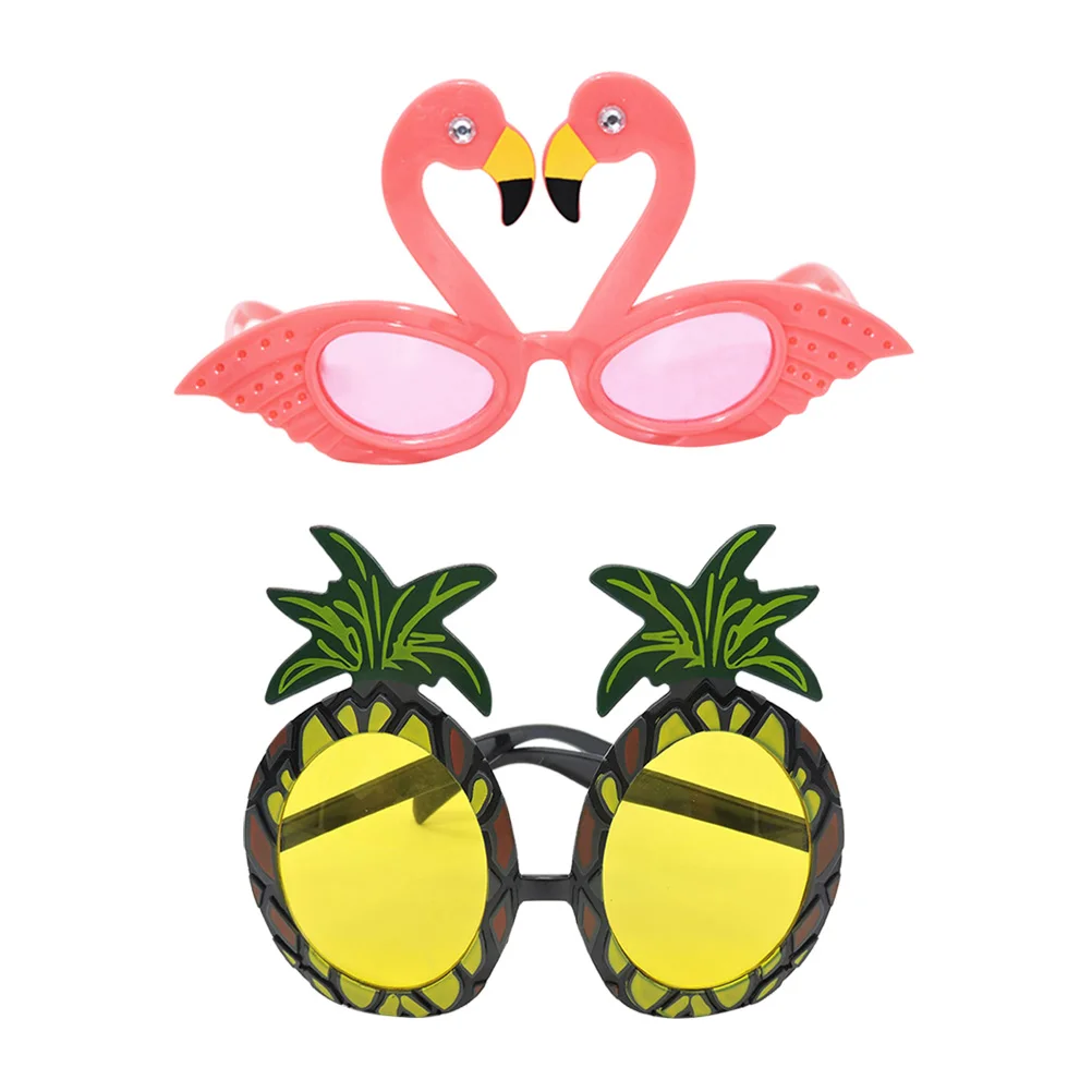 3Pcs Pineapple Glasses Funny Hawaiian Fruit Glasses for Dancing Party Carnival