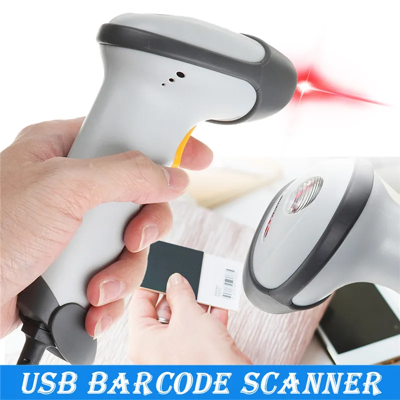 

USB Scanner Handheld/Barcode Wired Bar Code Laser Scanner Powerful Decode Capability High Speed Automatic Barcode Reader Scanner