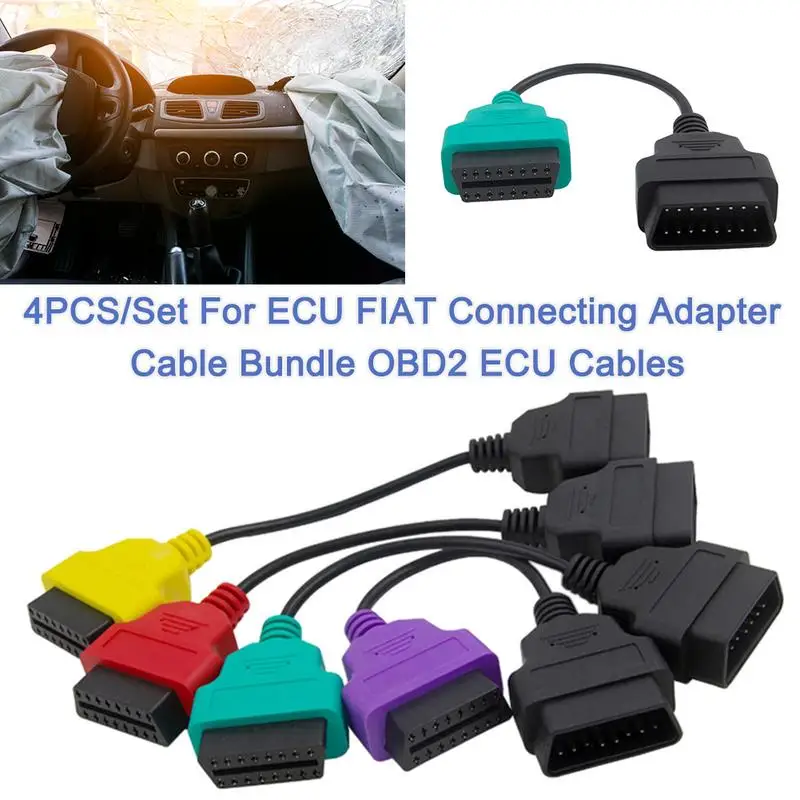 4 шт./компл. для блока ECU FIAT комплект соединительных адаптеров кабели OBD2 ECU|Кабели
