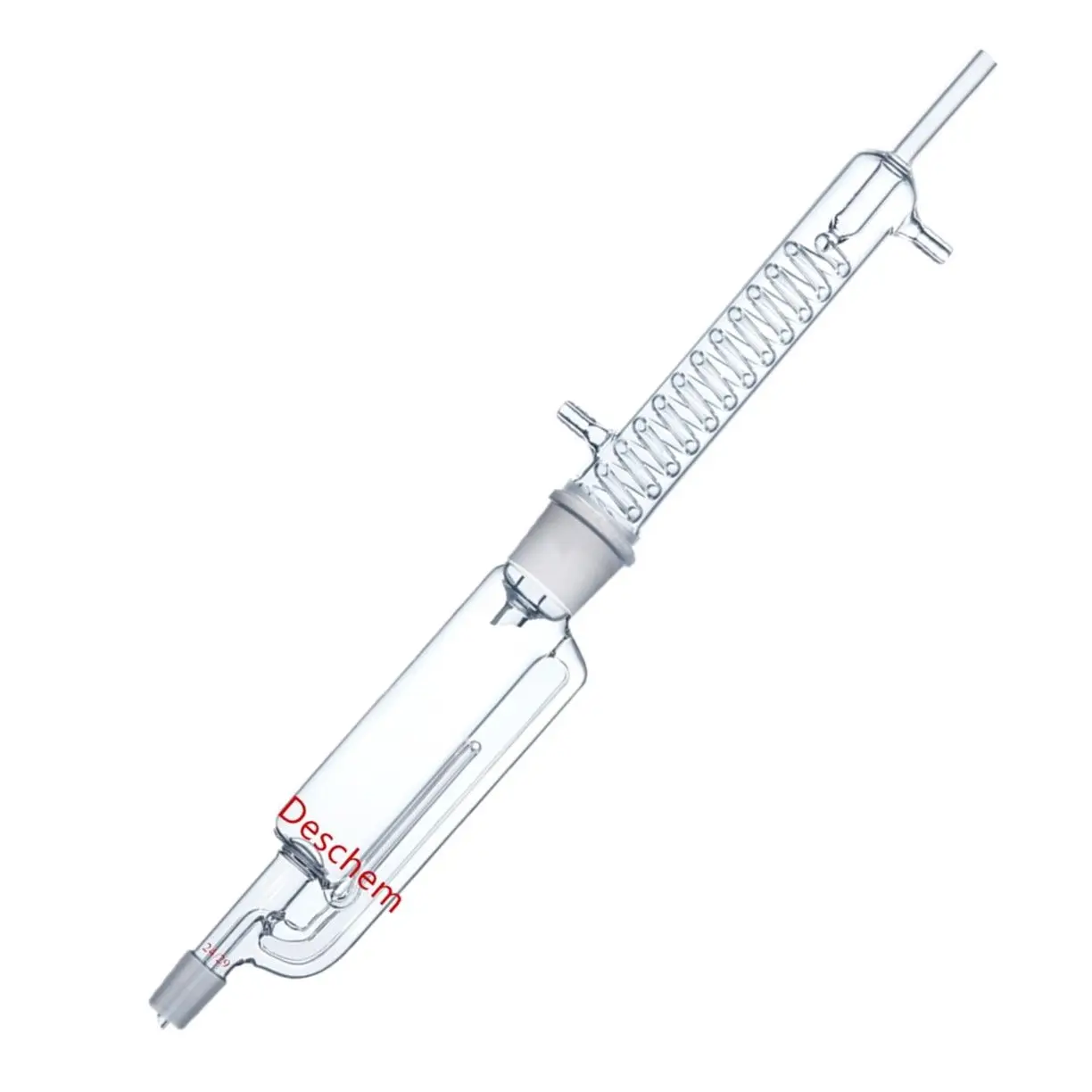 Deschem 500ml 24/29 Glass Soxhlet Extractor Body,W/Graham Coil Condenser
