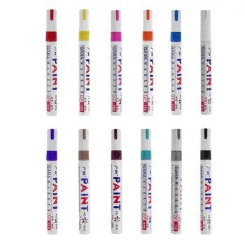 

Car Wheel Tire Oily Colorful Waterproof Mark Pen Motorcycle Auto Rubber Tyre Tread CD Metal Permanent Paint Marker Graffiti Pen