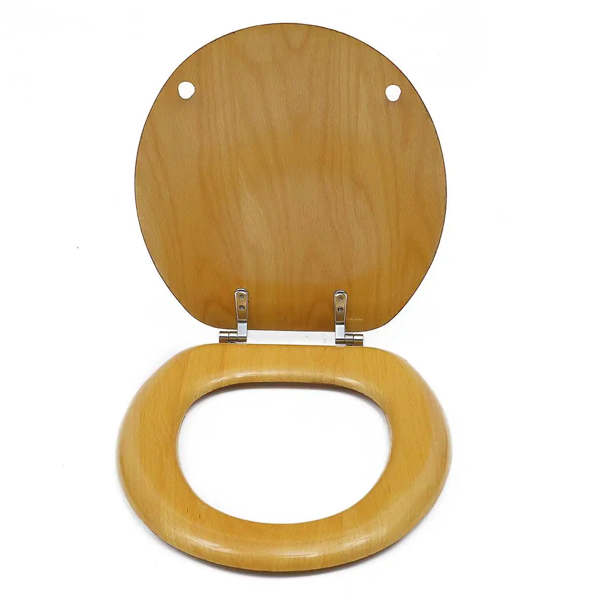 

Durable Solid Wood Toilet Lid Cover Universal Slow-Close Toilet Seats Open Hinge Covering Household Bathroom Accessories