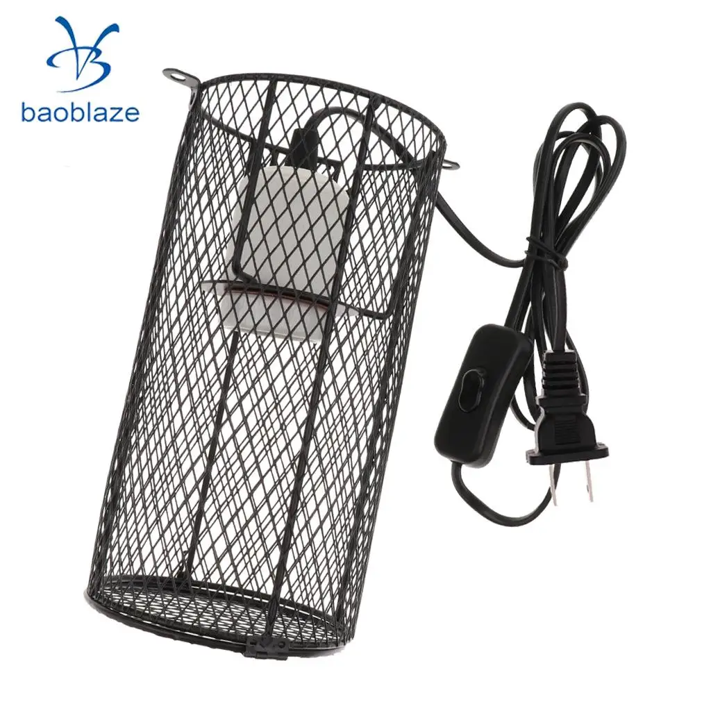 Reptile Cage Anti scald Heating Lamp Shade Light Holder Bulb E27 US