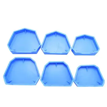 

6pcs Silicone Tray Base Oral Lab Model Former Base Molds On Plaster Model Working Size S M L For Up And Down Each One