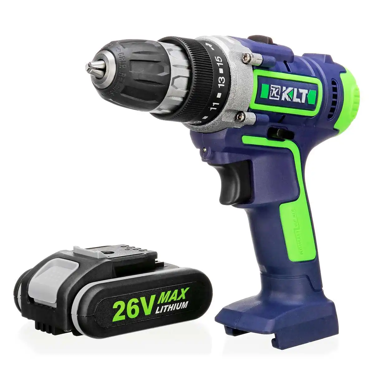 

26V 3/8-Inch 2-Speed Electric Cordless Drill LCD Display 15 Torque Double Speed Adjustbale Power Drills