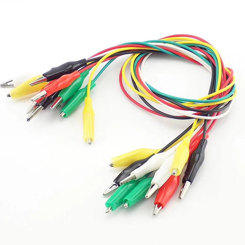 

1/5/10 Pcs Electrical DIY Alligator Clips Test Leads Cable Test Jumper Wire Crocodile Clips Electric Double-ended Roach Clip