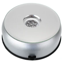 7 светодиодный 4 дюйма Вращающийся с украшением в виде кристаллов Дисплей База Светодиодный светильник подставка белый светильник с адаптером переменного тока дома подарок на Рождество светильник аксессуар MAYITR