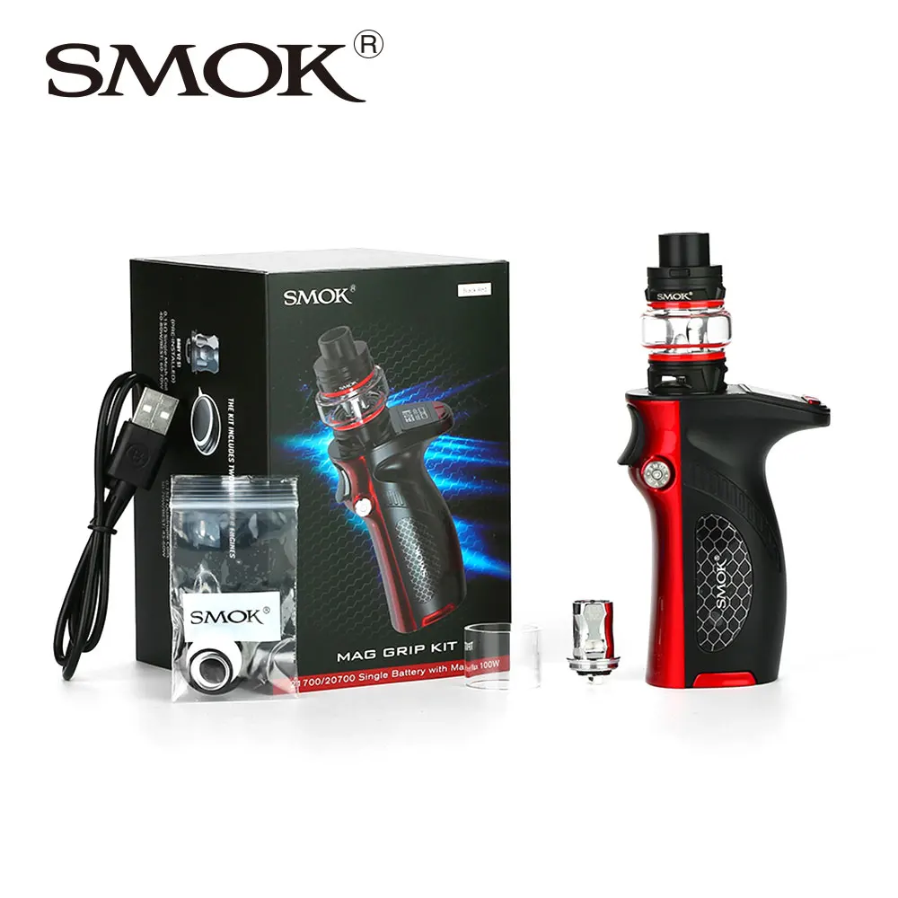 

NEW! Original SMOK Mag Grip Kit 85W 100W E Cigarette with TFV8 Baby V2 Tank Mag Box Mod Vaporizer V8 Baby V2 S1 S2 Coil VS MAG