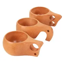 Новое поступление ручной работы Бук деревянные чашки скандинавском стиле финский Традиционный Открытый дерево чашки вина слон Кофе Чай чашки