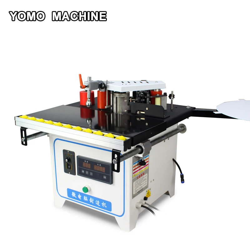 

manual edge bander New Computer control edge banding Machine double sided glue woodworking pvc cut itself Automatic strip break