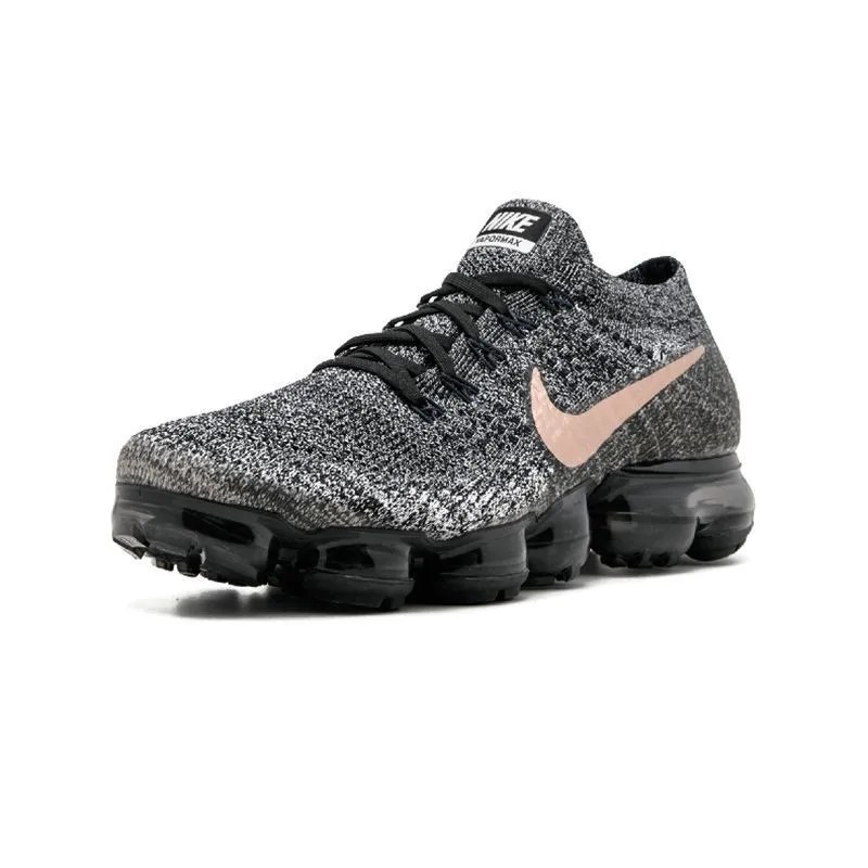 Nike AIR VAPORMAX FLYKNIT Breathable Men's Original Running Shoes Dark Grey Non-slip Outdoor Sports Sneakers #849558-010 Nike AIR VAPORMAX FLYKNIT Breathable Men's Original Running Shoes Dark Grey Non-slip Outdoor Sports Sneakers #849558-010