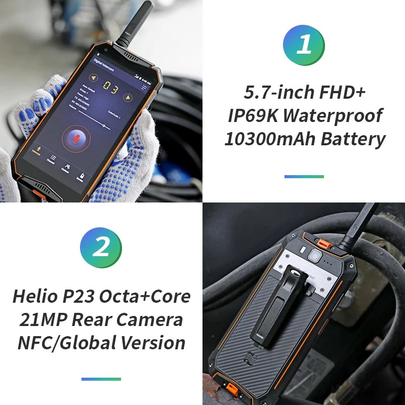 Ulefone Броня 3 T 5 7 &quotFHD + Helio P23 IP68 Водонепроницаемый телефона Android 8 1 Octa Core 4 GB 64 21MP 10300 mAh